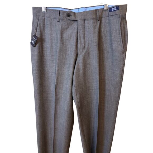 Cremieux Gray Wool Blend Travel Pants 36R Modern Fit NWT - Picture 2 of 10